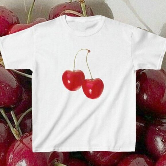 Kristi Other - Cherry Coquette Y2K Fruit Girl Trendy Cute Baby Tee T-Shirt .